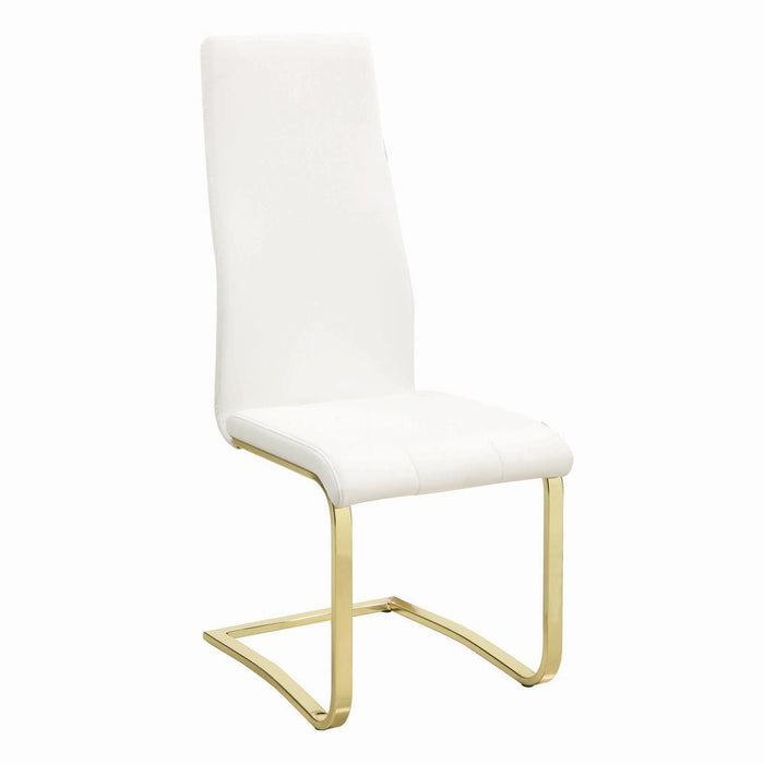 Montclair Side Chairs White and Rustic Brass (Set of 4) - VIP FURNITURE (NJ)