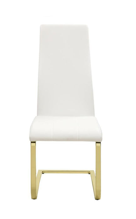 Montclair Side Chairs White and Rustic Brass (Set of 4) - VIP FURNITURE (NJ)