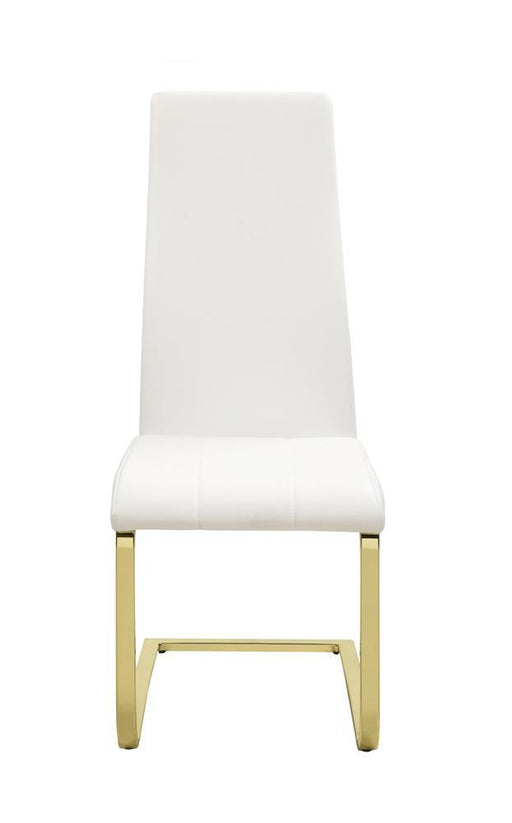 Montclair Side Chairs White and Rustic Brass (Set of 4) - VIP FURNITURE (NJ)