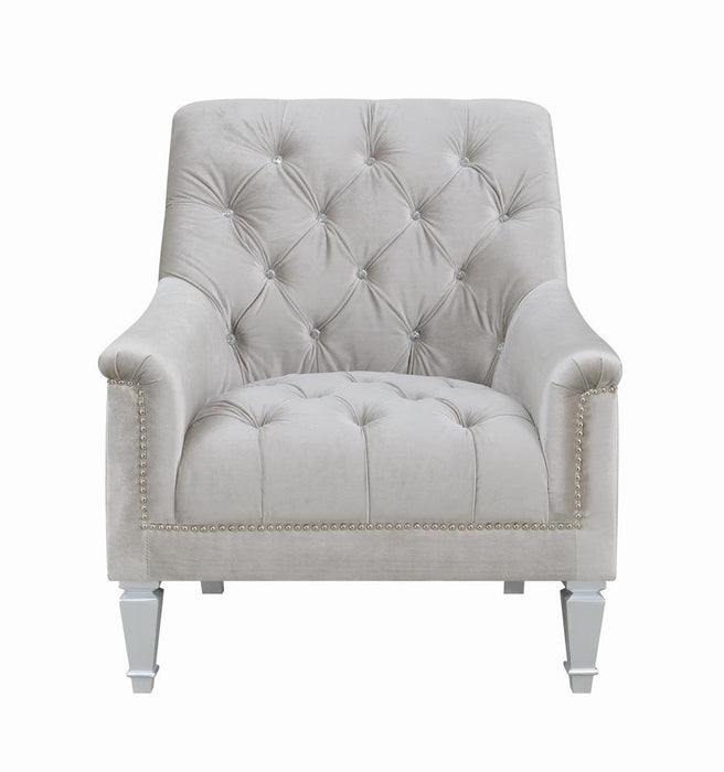 Avonlea Sloped Arm Tufted Chair Grey - VIP FURNITURE (NJ)
