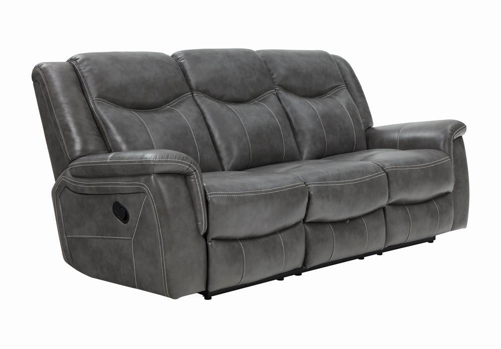 Conrad Upholstered Motion Sofa Cool Grey - VIP FURNITURE (NJ)