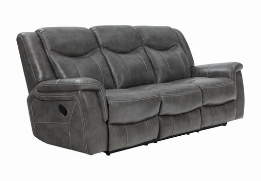 Conrad Upholstered Motion Sofa Cool Grey - VIP FURNITURE (NJ)