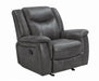 Conrad Upholstered Motion Glider Recliner Grey - VIP FURNITURE (NJ)