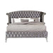 Deanna California King Tufted Upholstered Bed Grey - VIP FURNITURE (NJ)