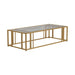 Adri Metal Frame Coffee Table Matte Brass - VIP FURNITURE (NJ)