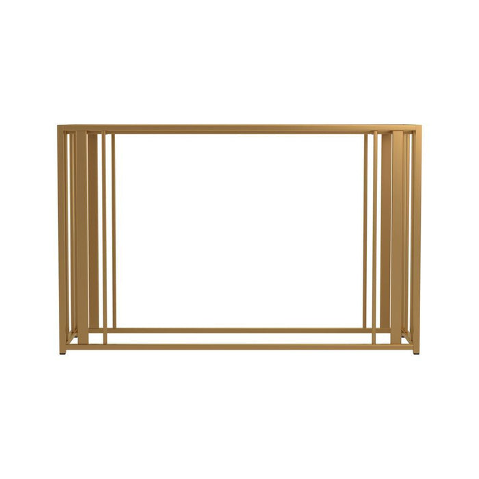 Adri Metal Frame Sofa Table Matte Brass - VIP FURNITURE (NJ)