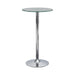 Abiline Glass Top Round Bar Table Chrome - VIP FURNITURE (NJ)