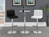 Lenny Adjustable Bar Stools Chrome and White (Set of 2) - VIP FURNITURE (NJ)