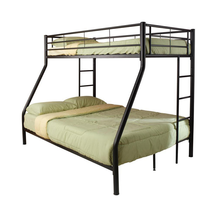 Hayward Twin Over Full Bunk Bed Black - VIP FURNITURE (NJ)