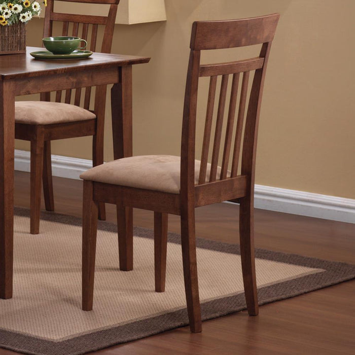 Robles 5-piece Dining Set Chestnut and Tan - VIP FURNITURE (NJ)