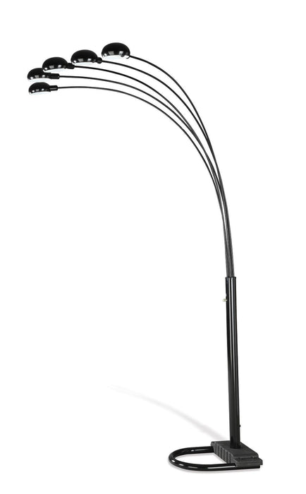 Kayd 5-light Floor Lamp Satin Black - VIP FURNITURE (NJ)