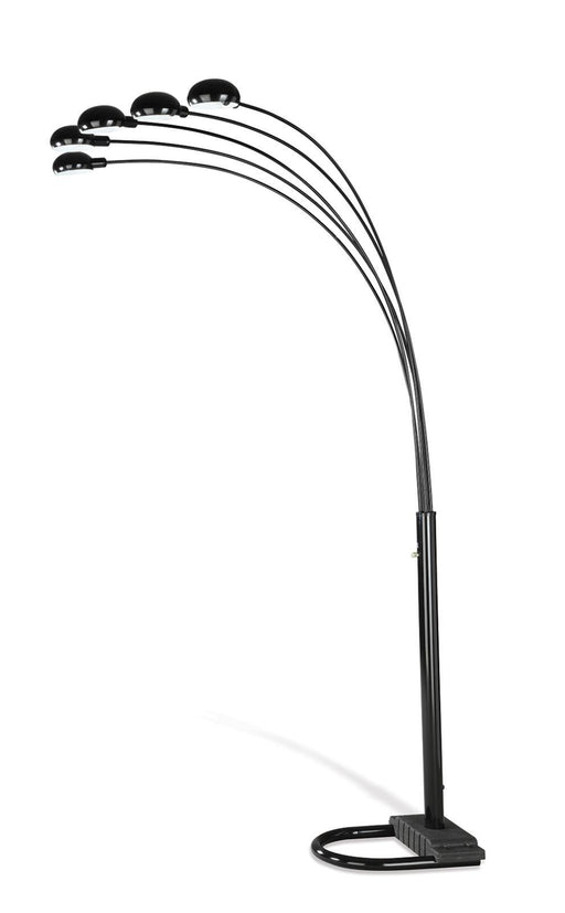 Kayd 5-light Floor Lamp Satin Black - VIP FURNITURE (NJ)