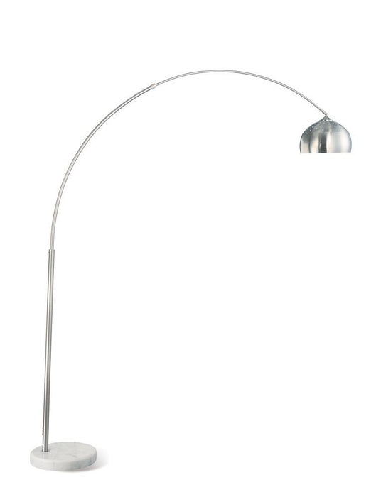 Krester Arched Floor Lamp Brushed Steel and Chrome - VIP FURNITURE (NJ)
