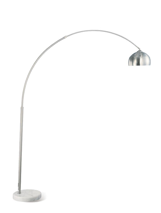 Krester Arched Floor Lamp Brushed Steel and Chrome - VIP FURNITURE (NJ)