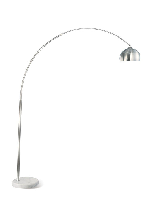 Krester Arched Floor Lamp Brushed Steel and Chrome - VIP FURNITURE (NJ)