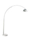 Krester Arched Floor Lamp Brushed Steel and Chrome - VIP FURNITURE (NJ)
