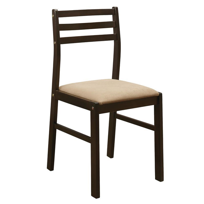 Bucknell 3-piece Dining Set with Drop Leaf Cappuccino and Tan - VIP FURNITURE (NJ)