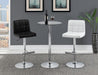 Lenny Adjustable Bar Stools Chrome and Black (Set of 2) - VIP FURNITURE (NJ)