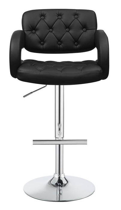 Brandi Adjustable Bar Stool Black and Chrome - VIP FURNITURE (NJ)