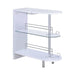 Adolfo 3-tier Bar Table Glossy White and Clear - VIP FURNITURE (NJ)