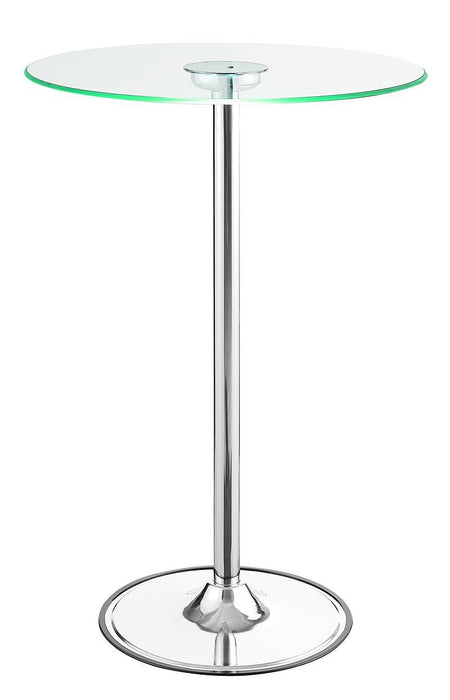 Thea LED Bar Table Chrome and Clear - VIP FURNITURE (NJ)