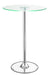Thea LED Bar Table Chrome and Clear - VIP FURNITURE (NJ)