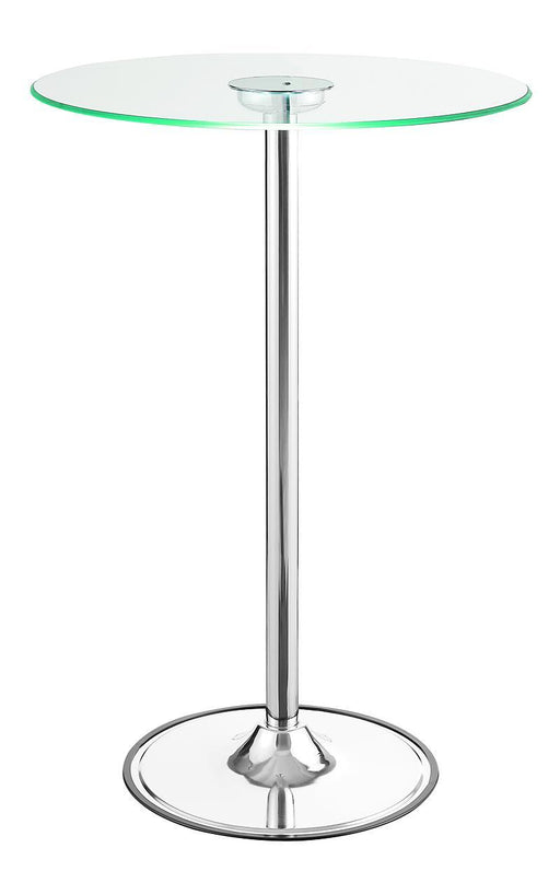 Thea LED Bar Table Chrome and Clear - VIP FURNITURE (NJ)
