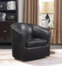 Turner Upholstery Sloped Arm Accent Swivel Chair Dark Brown - VIP FURNITURE (NJ)