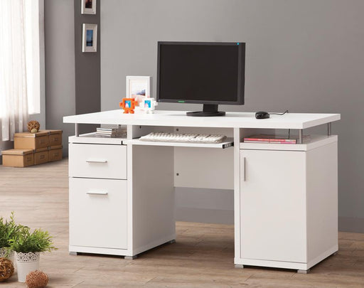 Tracy 2-drawer Computer Desk White - VIP FURNITURE (NJ)
