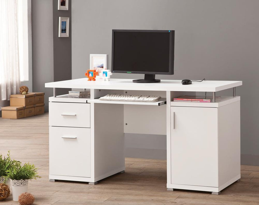 Tracy 2-drawer Computer Desk White - VIP FURNITURE (NJ)