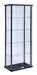 Delphinium 5-shelf Glass Curio Cabinet Black and Clear - VIP FURNITURE (NJ)