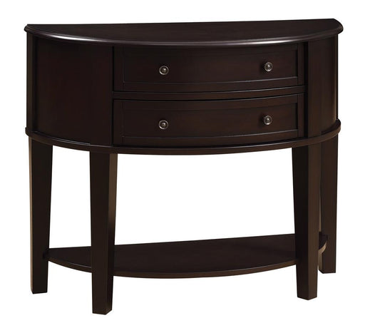 Diane 2-drawer Demilune Shape Console Table Cappuccino - VIP FURNITURE (NJ)