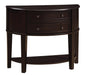 Diane 2-drawer Demilune Shape Console Table Cappuccino - VIP FURNITURE (NJ)