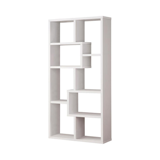 Theo 10-shelf Bookcase White - VIP FURNITURE (NJ)