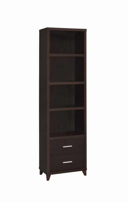 Lewes 2-drawer Media Tower Cappuccino - VIP FURNITURE (NJ)