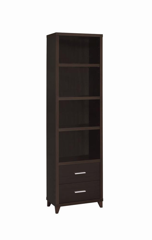 Lewes 2-drawer Media Tower Cappuccino - VIP FURNITURE (NJ)