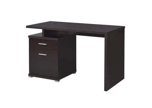 Irving 2-drawer Office Desk with Cabinet Cappuccino - VIP FURNITURE (NJ)