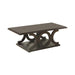 Shelly C-shaped Base Coffee Table Cappuccino - VIP FURNITURE (NJ)