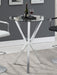 Denali Round Glass Top Bar Table Chrome - VIP FURNITURE (NJ)