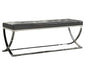 Walton Rectangle Upholstered Tufted Bench Black - VIP FURNITURE (NJ)
