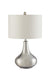 Junko Drum Shade Table Lamp Chrome and White - VIP FURNITURE (NJ)