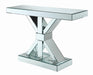 Lurlynn X-shaped Base Console Table Clear Mirror - VIP FURNITURE (NJ)