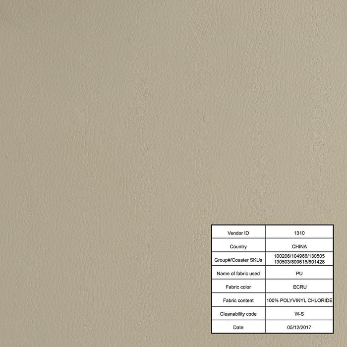 Folsom Upholstered Adjustable Bar Stool Ecru and Chrome - VIP FURNITURE (NJ)