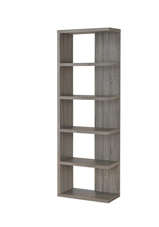 Harrison 5-tier Bookcase Weathered Grey - VIP FURNITURE (NJ)