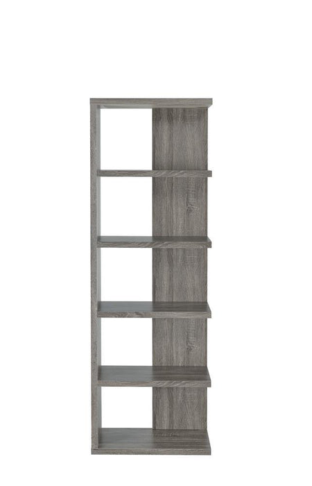 Harrison 5-tier Bookcase Weathered Grey - VIP FURNITURE (NJ)