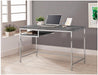 Kravitz Rectangular Writing Desk Weathered Grey and Chrome - VIP FURNITURE (NJ)