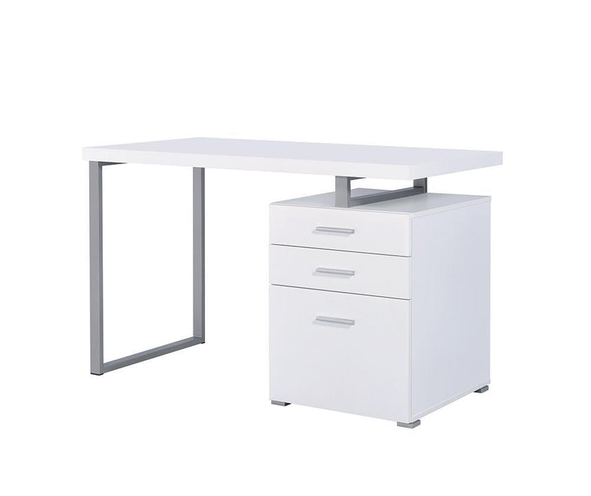 Brennan 3-drawer Office Desk White - VIP FURNITURE (NJ)