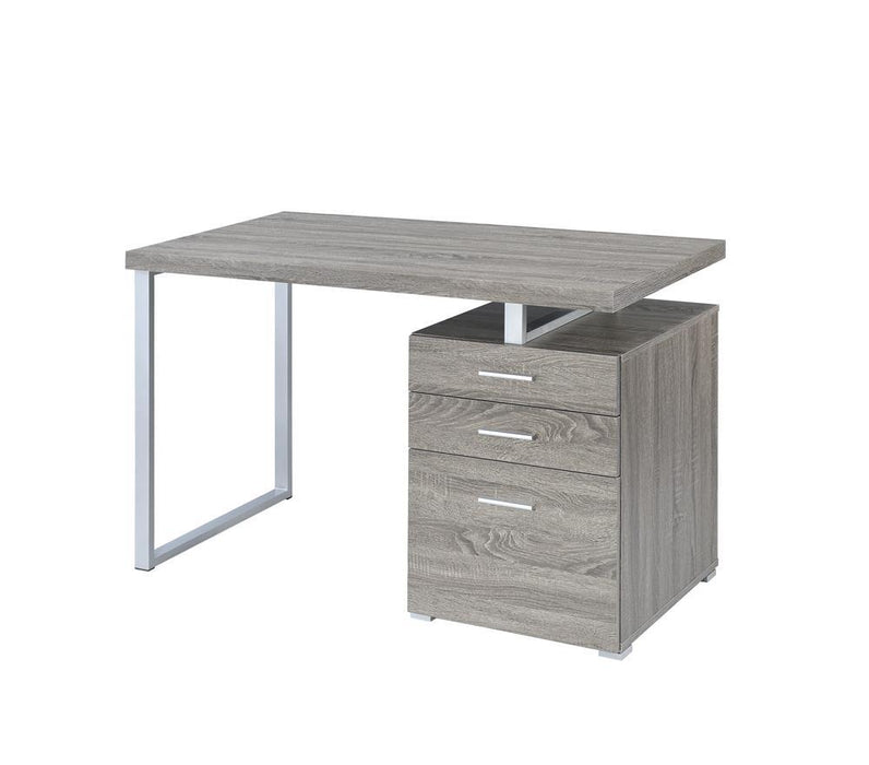 Brennan 3-drawer Office Desk Weathered Grey - VIP FURNITURE (NJ)