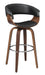 Zion Upholstered Swivel Bar Stool Walnut and Black - VIP FURNITURE (NJ)
