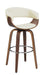 Zion Upholstered Swivel Bar Stool Walnut and Ecru - VIP FURNITURE (NJ)